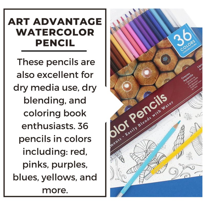 Art Advantage Color Watercolor Pencil Set 36pc - Image 3